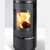 Andorra wood-burning stove, air, black