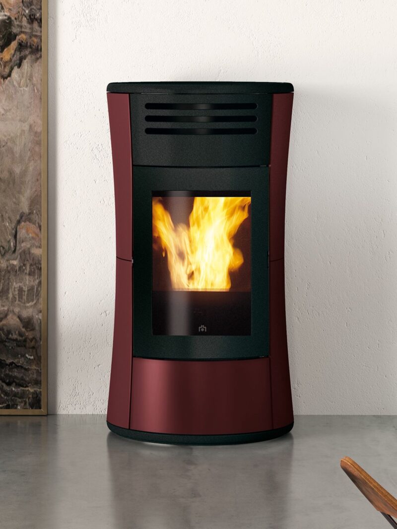 Cherie Up H Red Pellet Stove