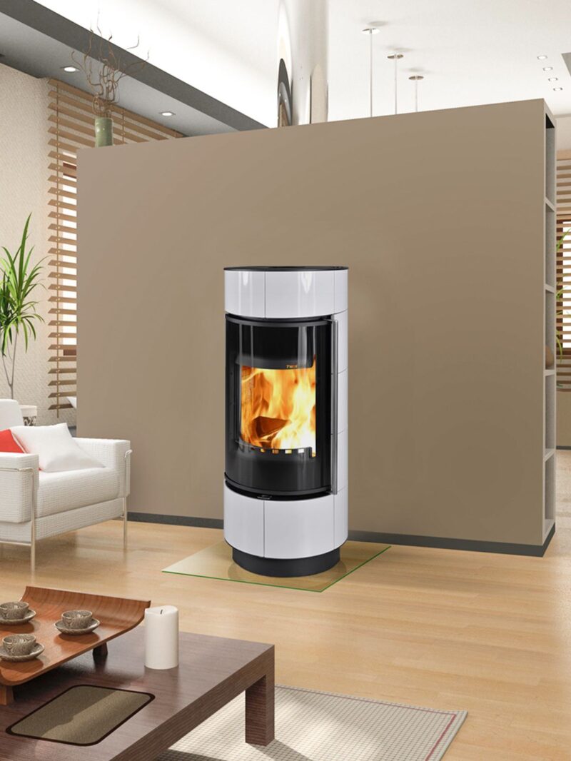 Atika Extra Log Stove, Airy, White