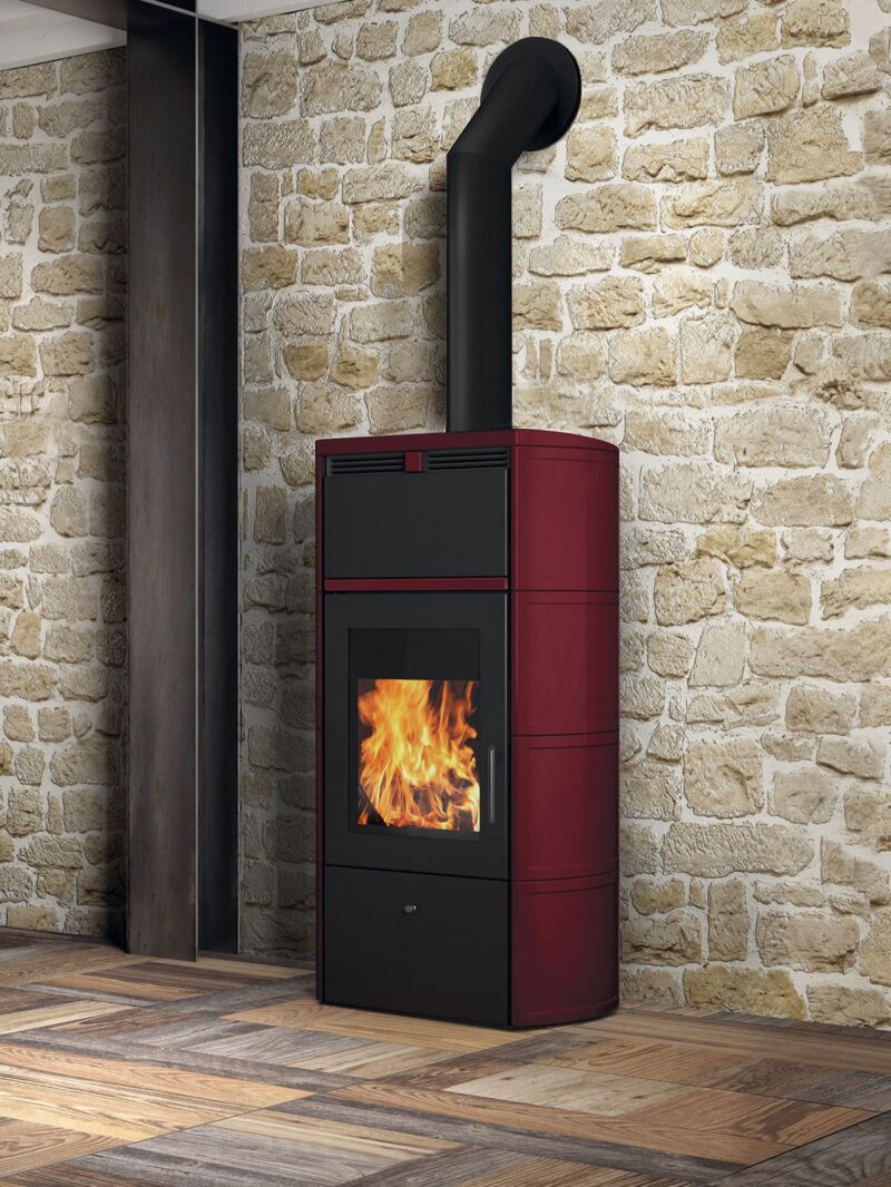Flamma CS Log Stove, Water, Red