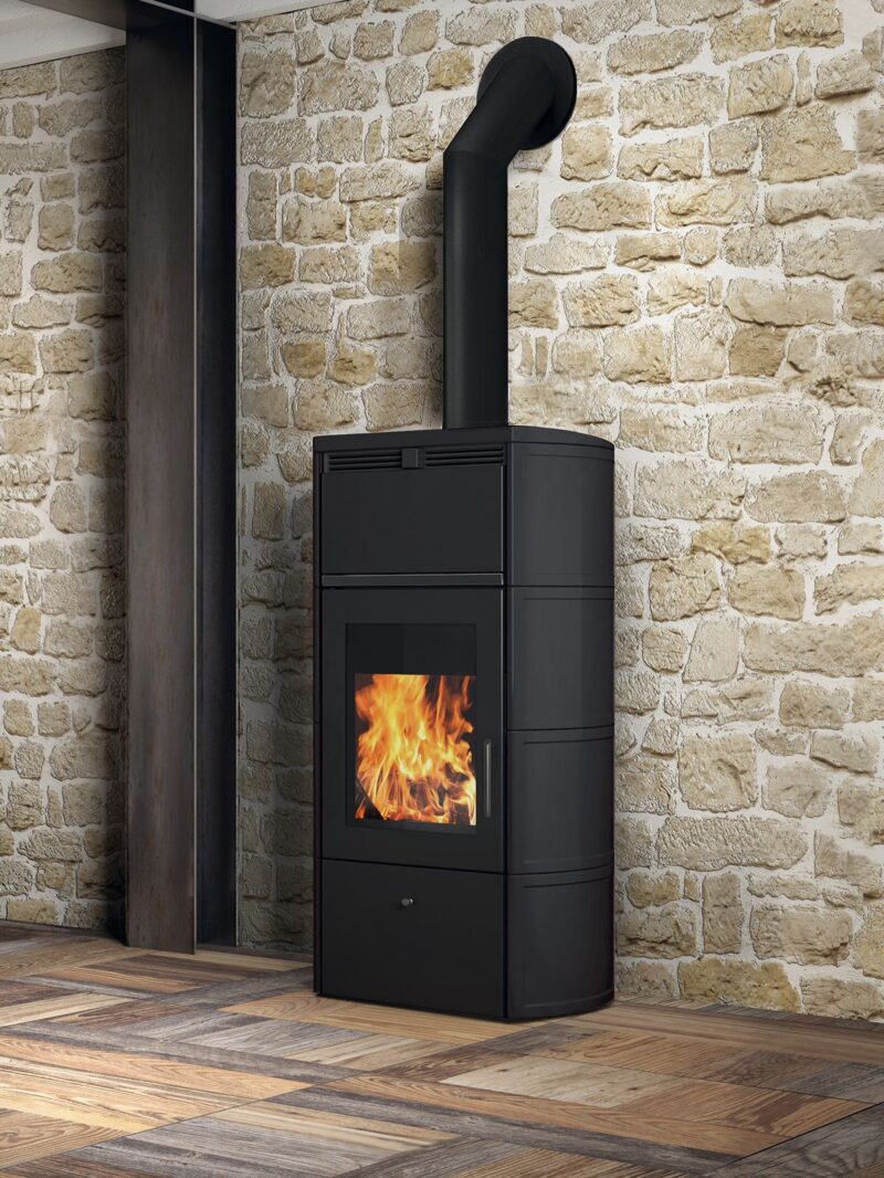 Flamma CS Log Stove, Water, Black
