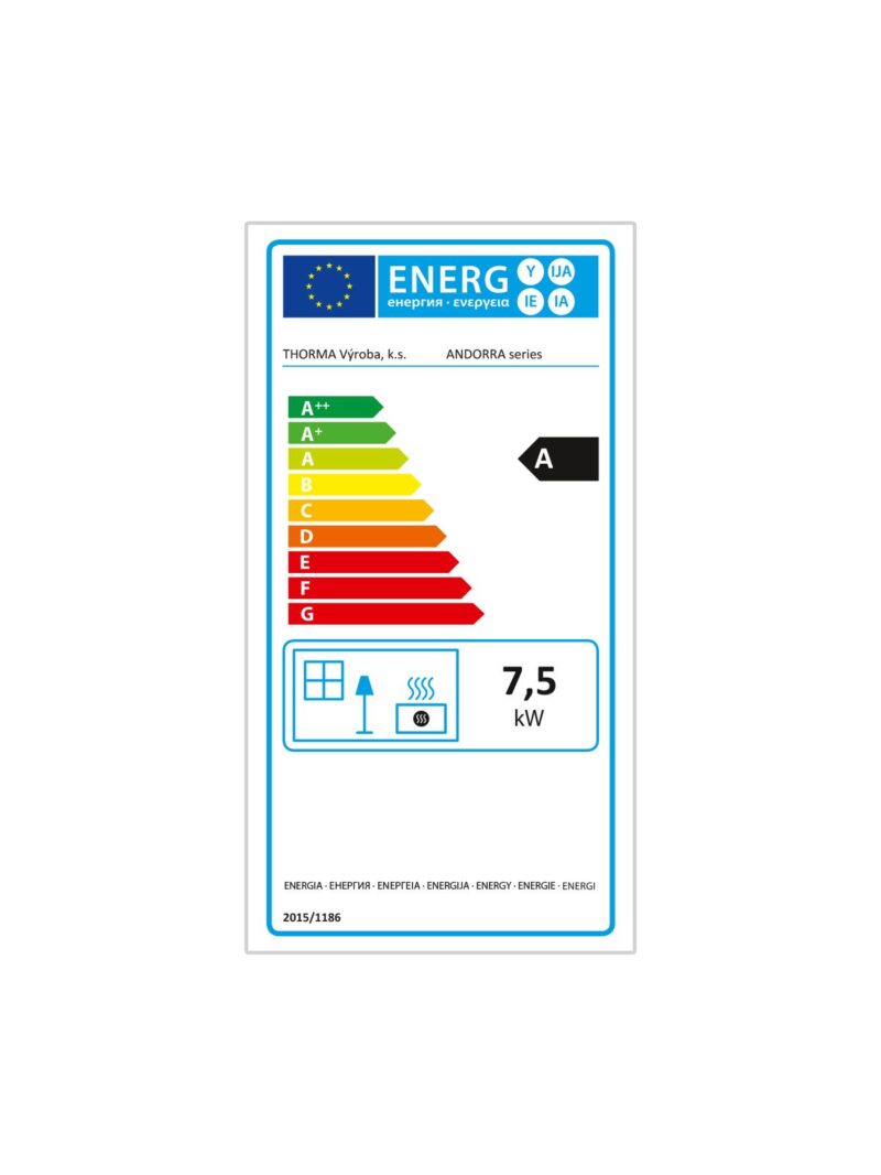 Andorra Series Energy Sticker for Fireplace Stove