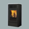 Slide pellet stove, air
